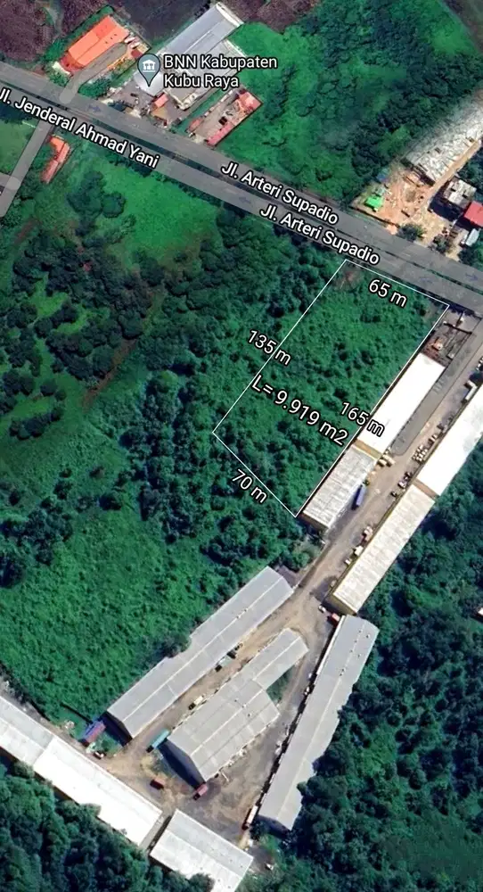 Tanah Siap bangun Tepi Jalan Ahmad Yani 2 Kubu Raya
