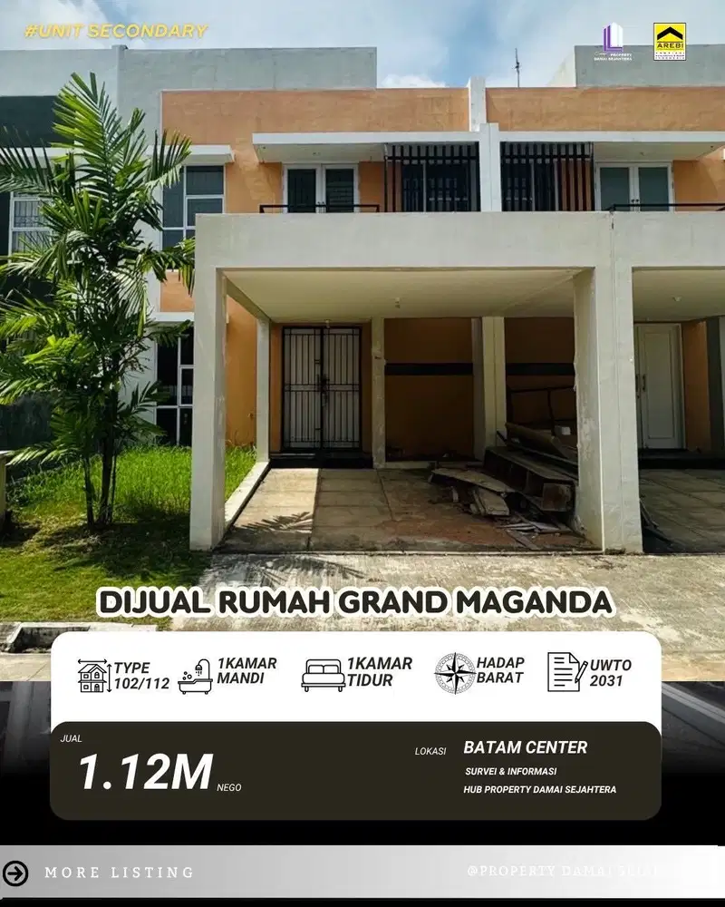 Dijual Rumah Grand Maganda Batam Center