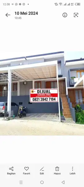 Di jual rumah bangunan baru modern minimalis di perumahan awiligar