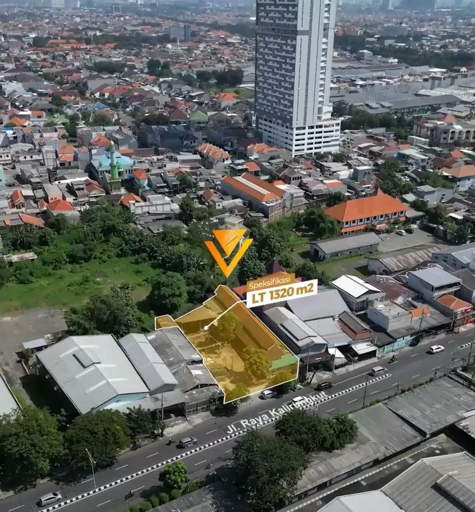 DIJUAL TANAH KOMERSIAL RAYA KALIRUNGKUT SURABAYA SGRATEGIS NOL JALAN