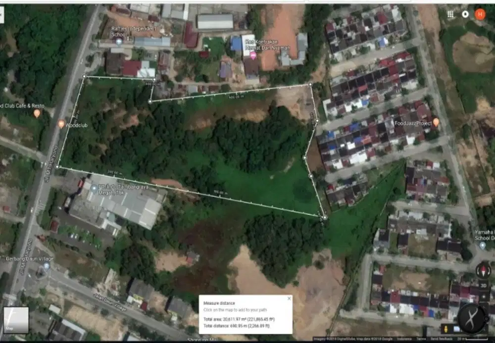 Di jual Tanah pas depan jalan raya Mt haryono 2 Hektar