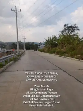 DIJUAL TANAH 1 - 250 HA KAWASAN INDUSTRI BAWEN