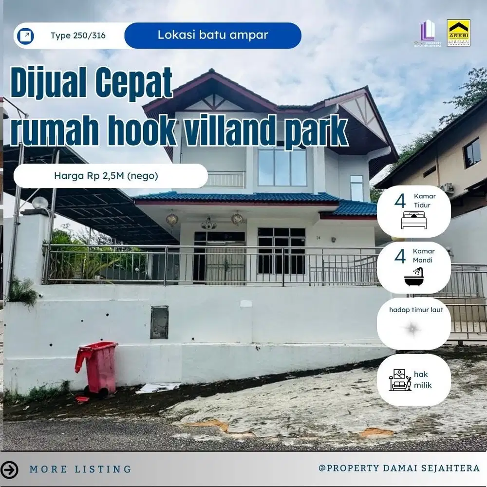 Dijual Rumah Hook Villand park Batu Ampar