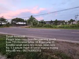 Tanah termurah nol jalan raya deandles panceng gresik