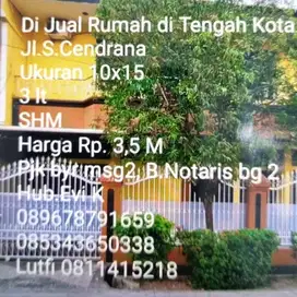 Dijual rumah 2 1/2 lantai di tengah kota Makassar