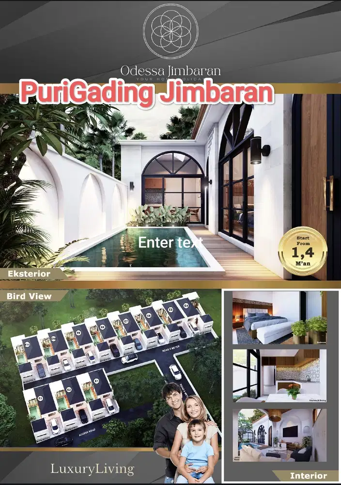 Jual Villa Holiday Home Purigading bukit  Jimbaran Bali