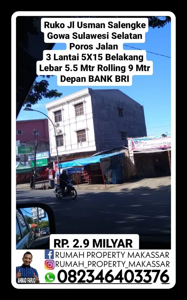 Ruko Jl Usman Salengke Gowa Sulawesi Selatan Poros Jalan 3 Lti 5X15
