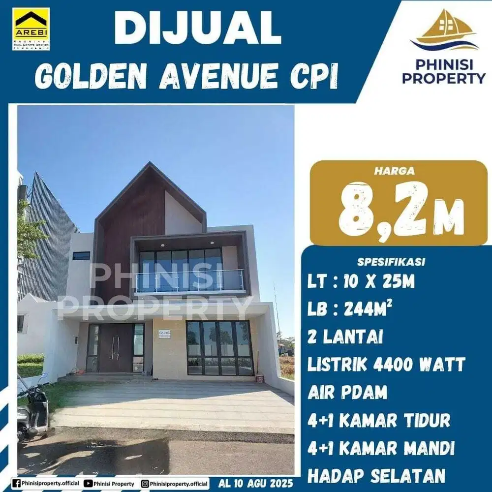 DIJUAL Rumah Golden Avenue Citraland City CPI