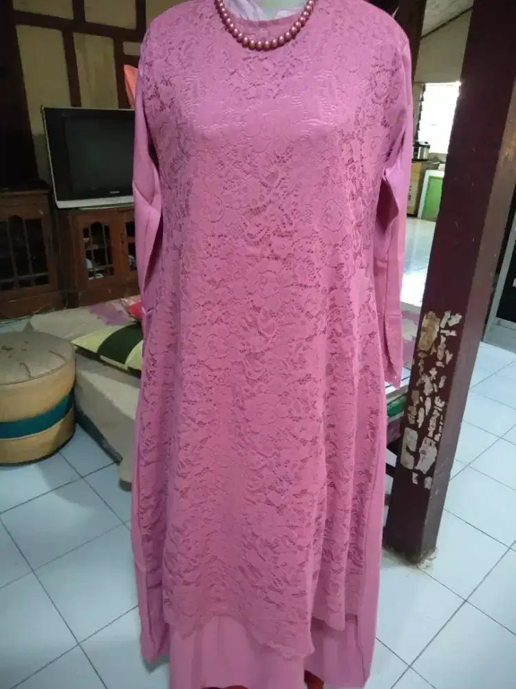 Dijual gamis brokat murah