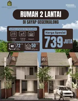 Jual Rumah 2 LANTAI MURAH di CIWARUGA sayap Gegerkalong Bandung