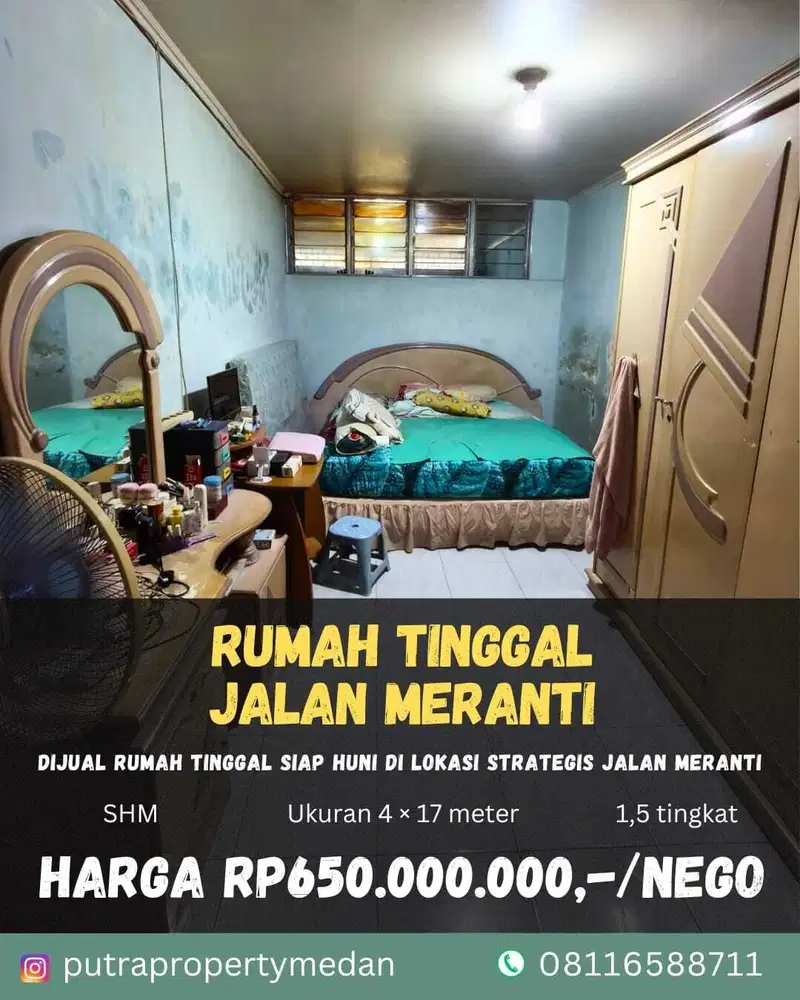 DIJUAL RUMAH TINGGAL SIAP HUNI di Jalan Meranti