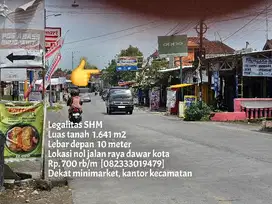 Bangunan hitung tanah lokasi nol jl. raya dawar kota