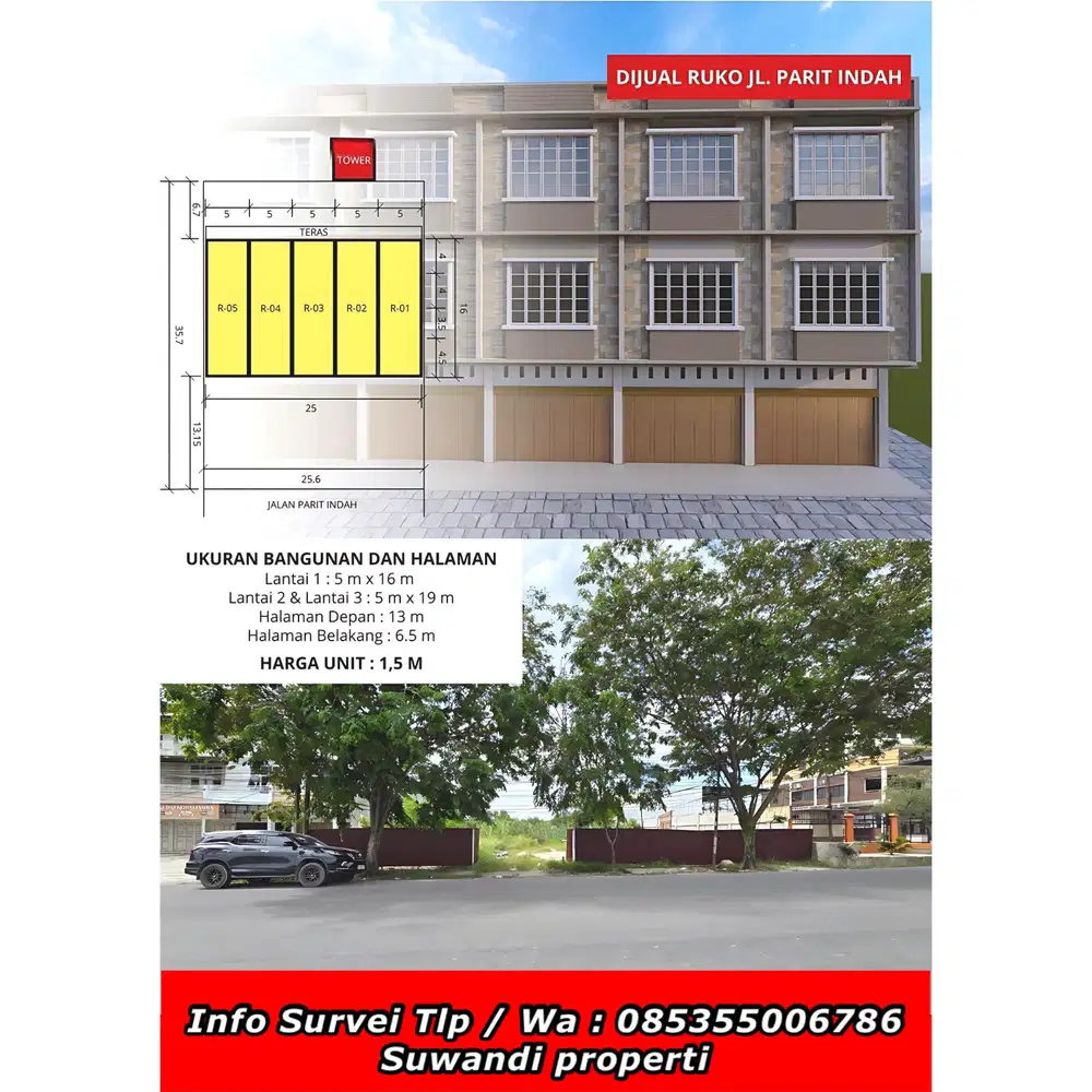 Dijual ruko jln.parit indah