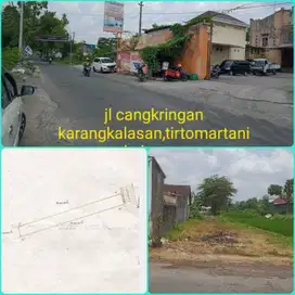 Tanah pinggir jalan cangkringan cocok untuk gudang