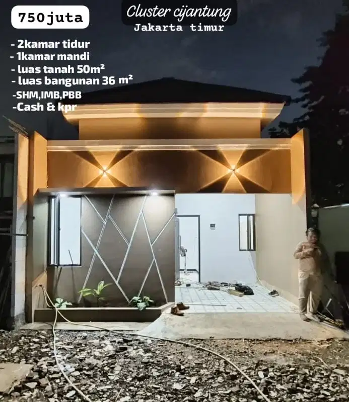 Rumah cash kpr jakarta 2kt 1km 1 garasi mobil Al kalam 5