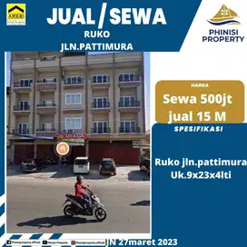 DIJUAL RUKO DI JALAN PATTIMURA