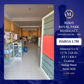 Ruko Royal Park Residence Gununganyar Surabaya Timur dkt Pandugo MERR