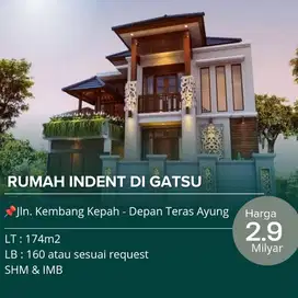Rumah Indent lokasi  premium gatsu timur