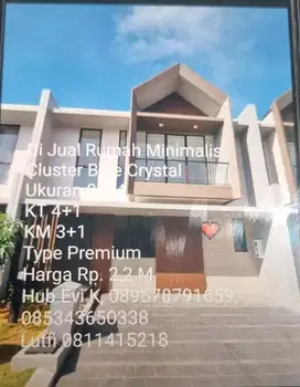 Dijual rumah minimalis Blue Crystal Aummarecon Makassar