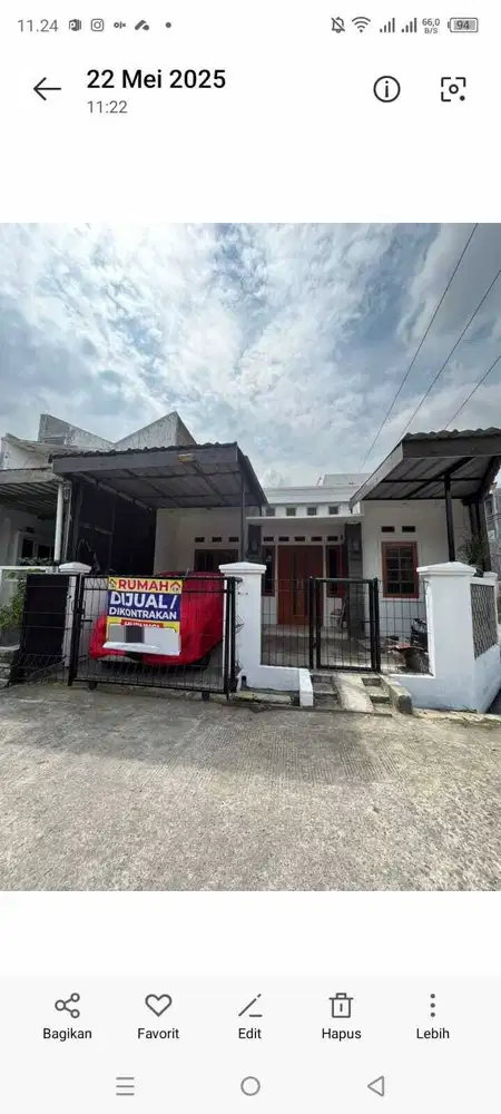 Di jual rumah siap huni 1.5 lantai di perumahan ciganitri bojongsoang
