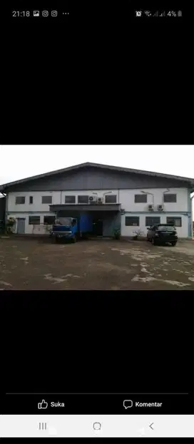dijual gudang di jln Bogor cilangkap