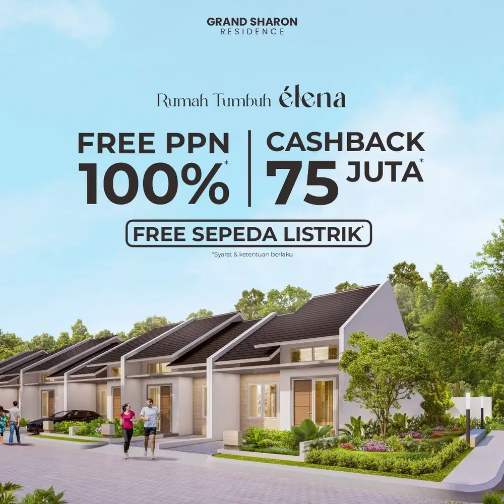 New Rumah Tumbuh Tipe Elena di Perumahan Elite Bandung