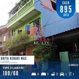 JUAL CEPAT Rumah 3 Lantai Murah di Dekat Pusat Perbelanjaan Cileungsi