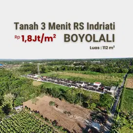 TANAH 3 Menit RS Indriati Boyolali, SHM, 112 m2
