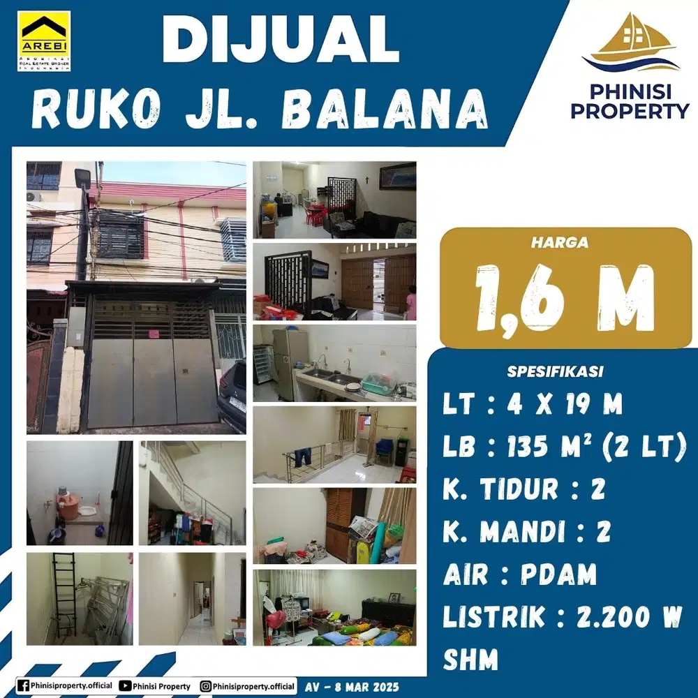 DIJUAL RUKO MURAH 2 LANTAI DI BALANA