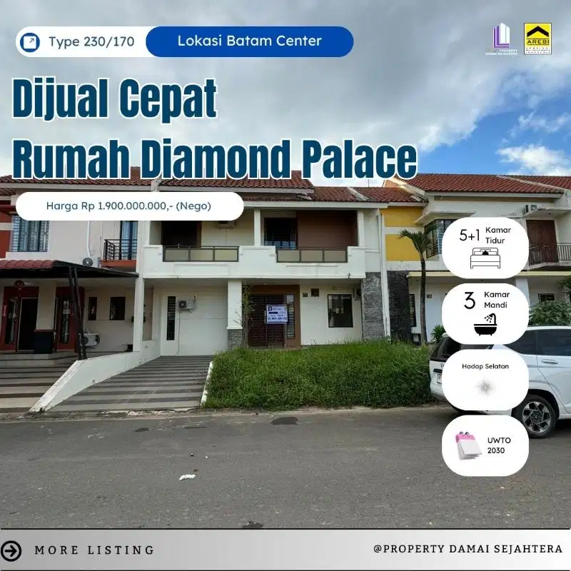 Di jual rumah 2lantai Diamond Palace Siap huni
