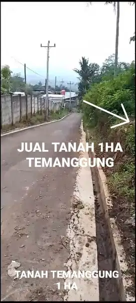 DIJUAL TANAH 1 HA TEMANGGUNG DEKAT PANGKALAN LPG