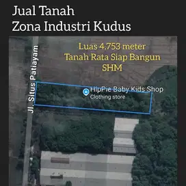Jual Tanah Siap Bangun  Zona Industri Kudus 4.753 meter SHM