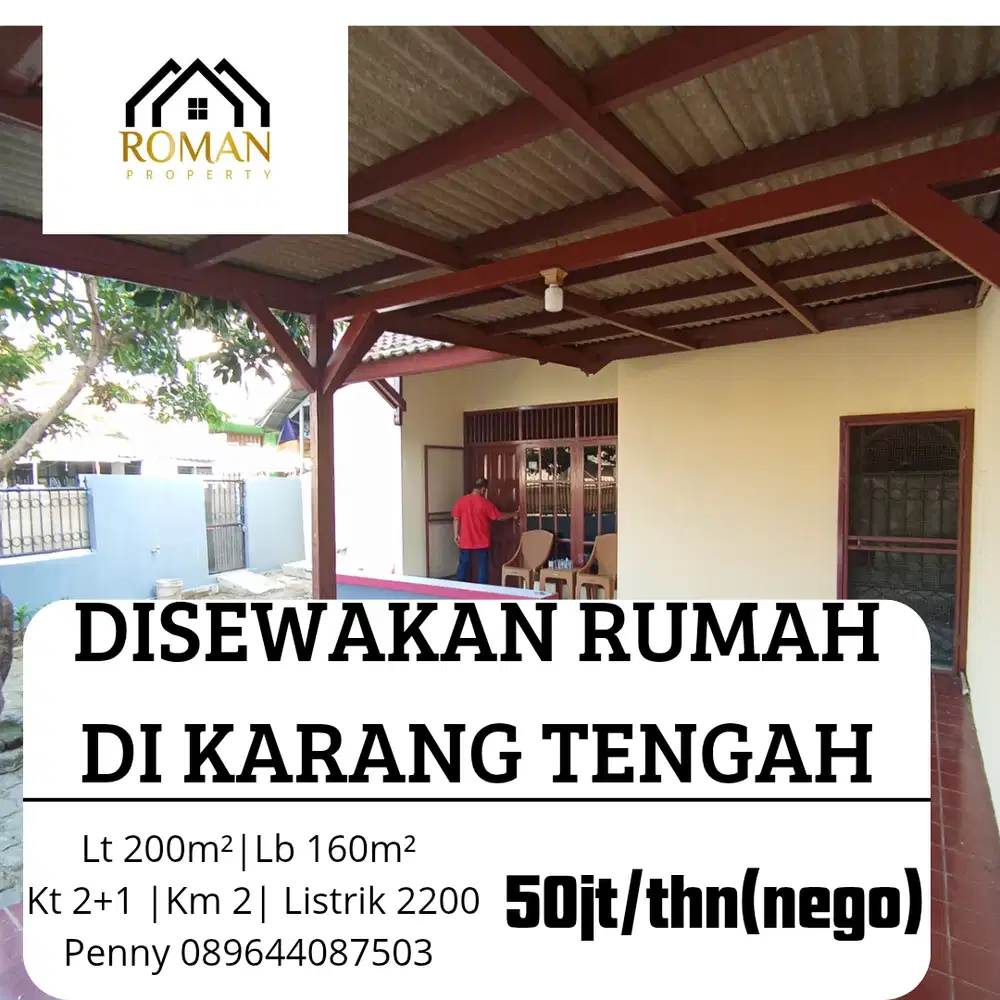 DISEWAKAN RUMAH DI DEKAT RS SARI ASIH