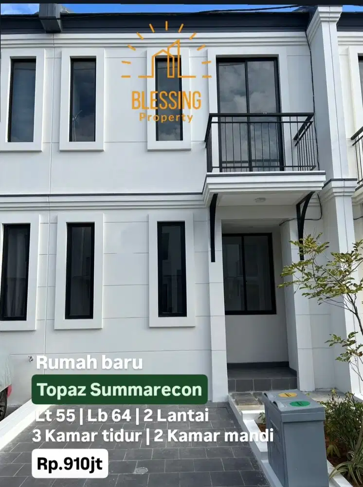 Rumah baru siap huni cluster topaz Summarecon mutiara