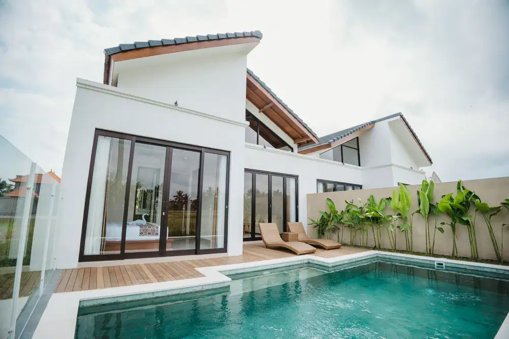 Dijual 2 Villa Dengan View Sawah Area Dekat Ubud