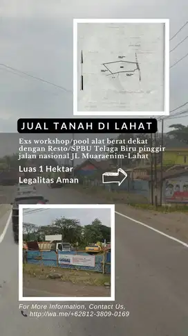 Jual tanah murah di jln lahat muara enim