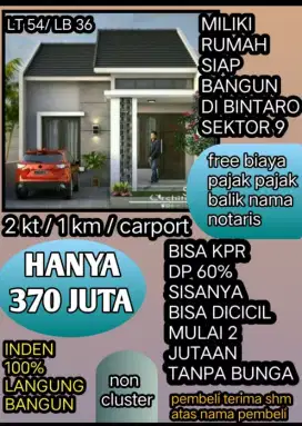 Dijual tanah kavling dan rumah inden