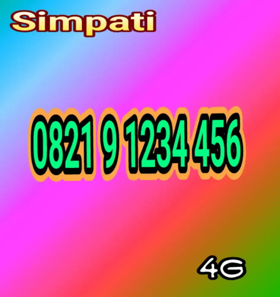 Nomer cantik simpati urut 123456
