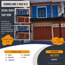 DIJUAL RUKO 2 LANTAI PINGGIR JALAN RAMAI,LOK. CINUNUK