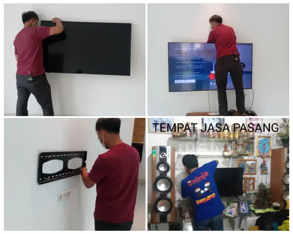 Pemasangan bracket dan Braket +pasang terimarapih breket briket led tv