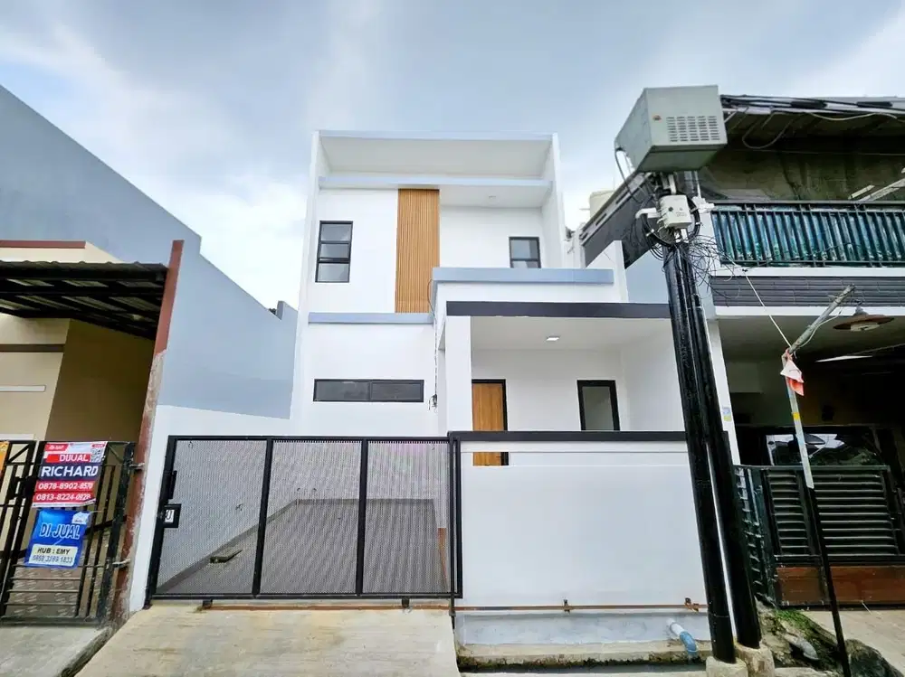 Dijual Rumah Modern Minimalis 2 Lantai Di Pondok Ungu Permai
