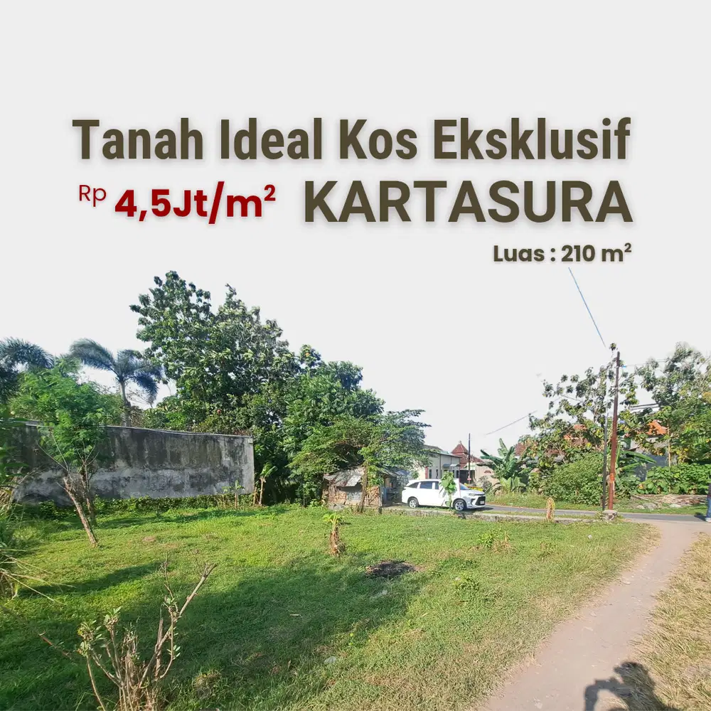 Tanah 210 m² Dekat UMS Solo – Cocok Kos Eksklusif