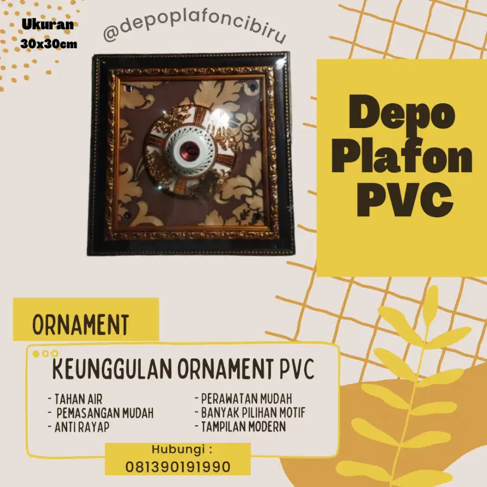 Ornament lampu pvc