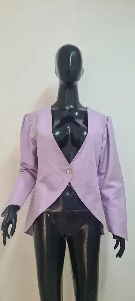 Blazer ungu premium, blazer kacing satu, blazer aeshetic