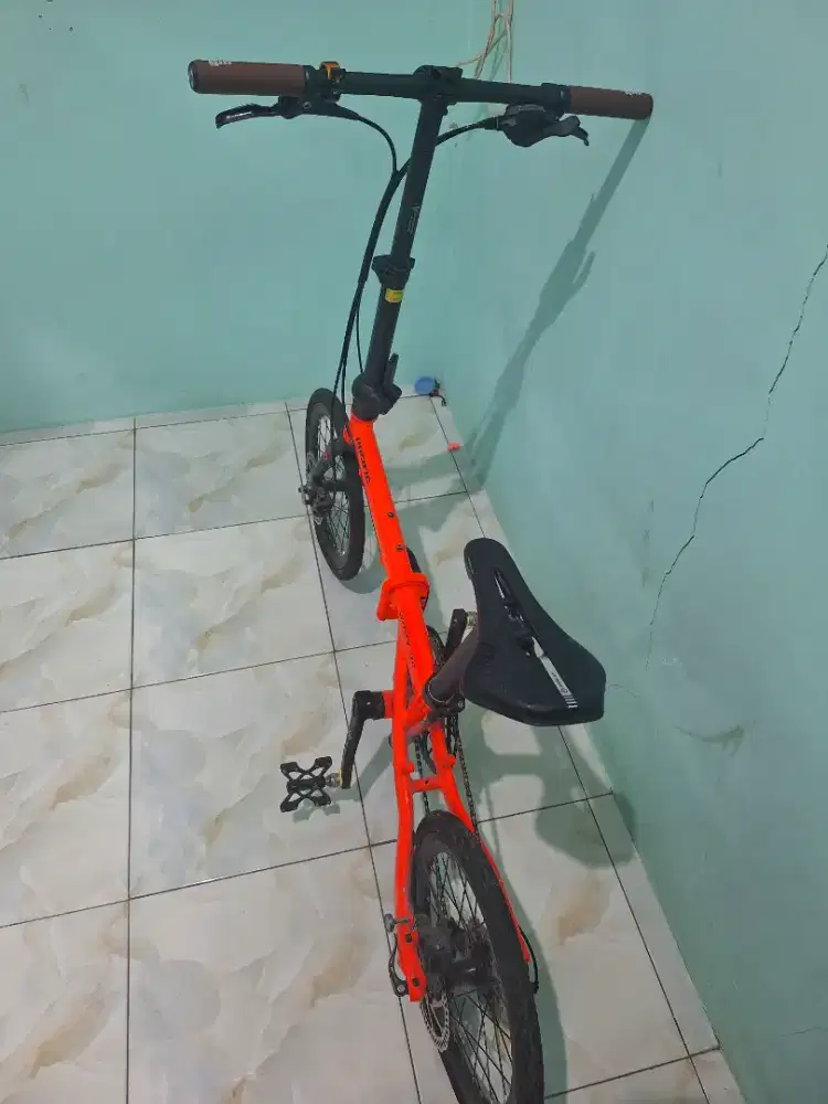 Sepeda Lipat Pacific Dart 3.0 16 folding bike 10 speed orange Second