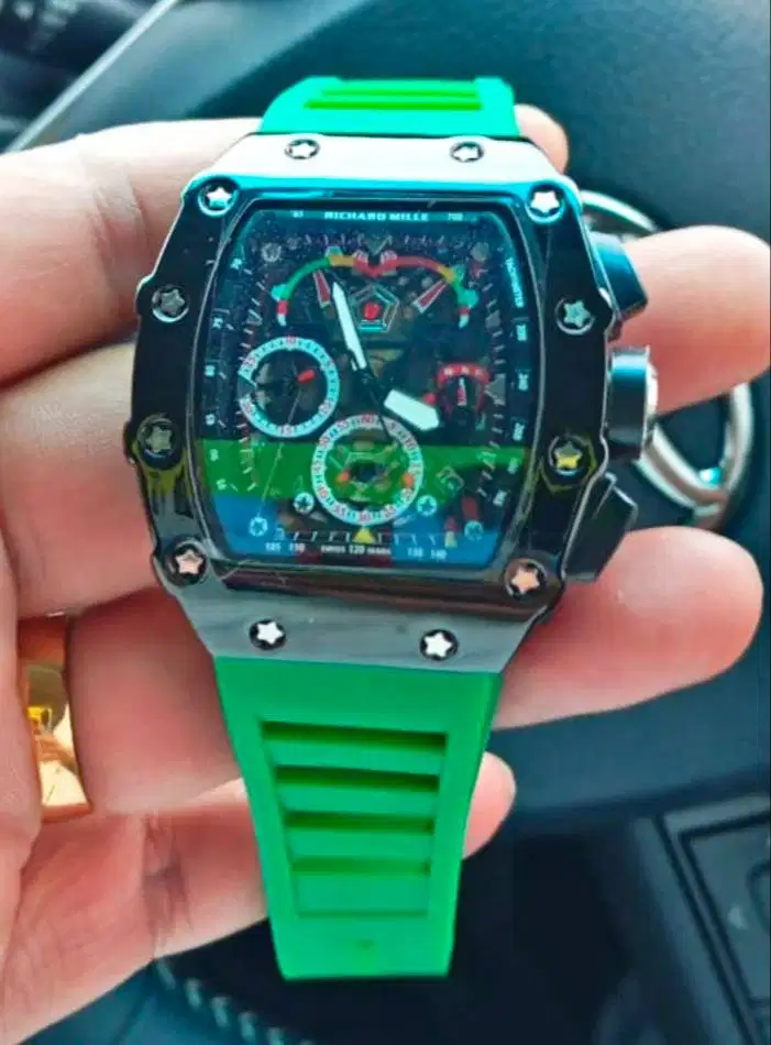 Jam Richard Mille mewah stopwatch crono aktif mesin batt jpn 588rb BU