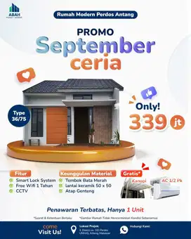 HANYA 1 UNIT, Rumah 330 Jutaan Bebas Banjir Dalam Kota Makassar