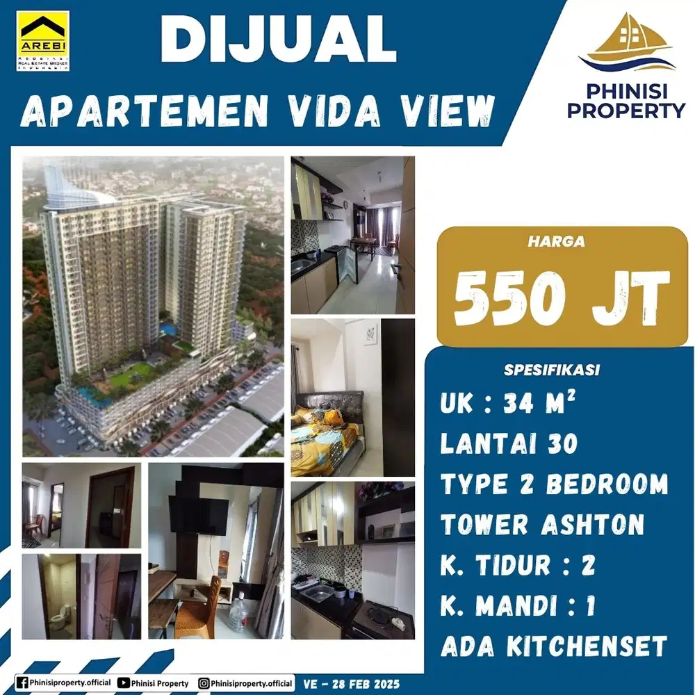 DIJUAL APARTMENT CUMA 500 JUTA DI VIDA VIEW