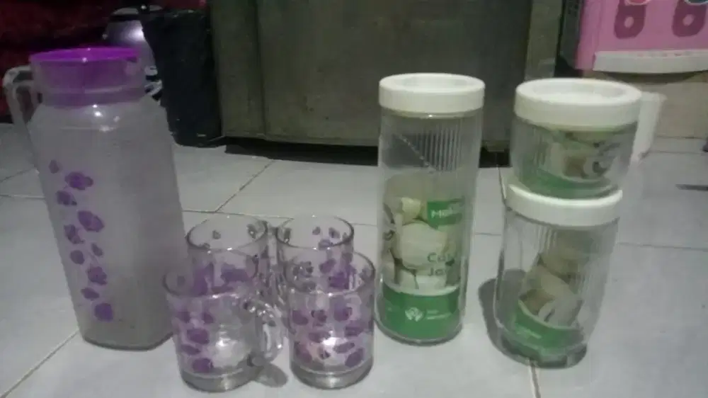 Gelas cantik/gelas pajangan sma toples cantik bahan beling kaca