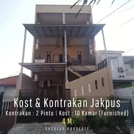 Bangunan 3 Lantai dengan Kontrakan & Kosan Siap Huni